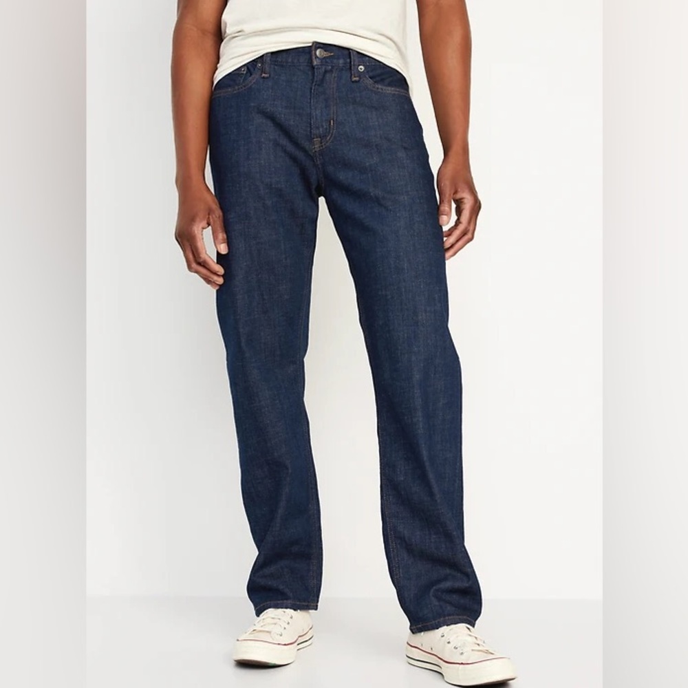 Old Navy Men's Dark Blue Straight Jeans